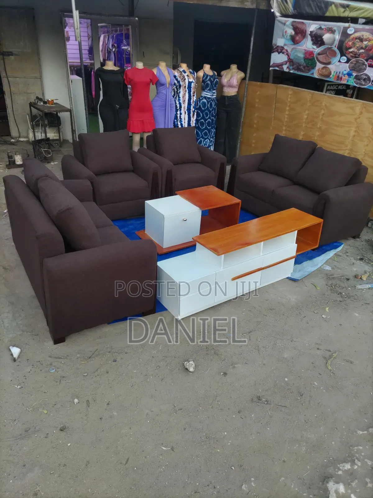 Sofa Set Brown Color