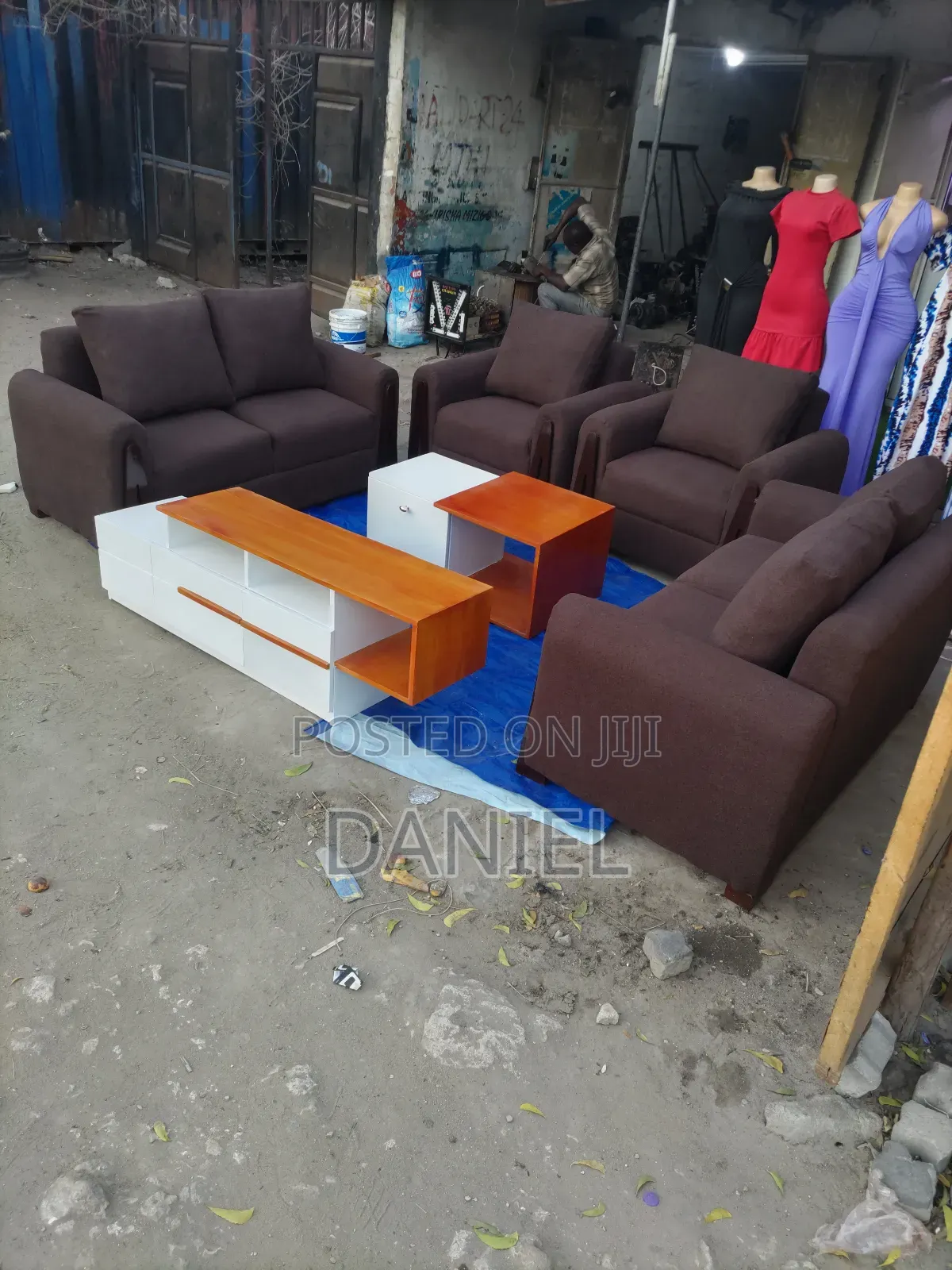 Sofa Set Brown Color