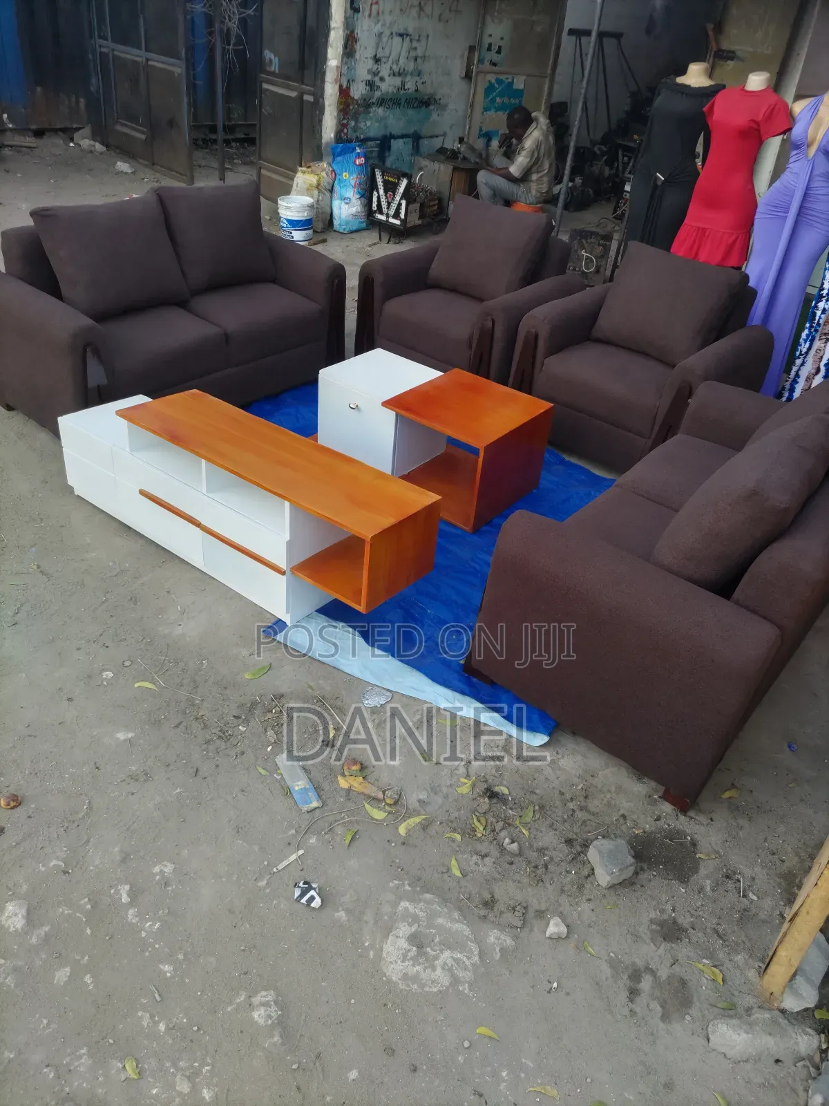 Sofa Set Brown Color