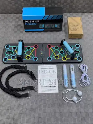 Push-Up Board With Resistance Band Digital Jumping Rope