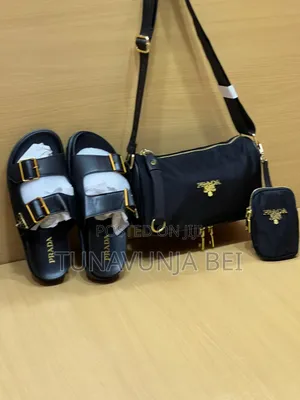 Black  Prada Bag + Sandals