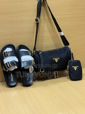 Black  Prada Bag + Sandals