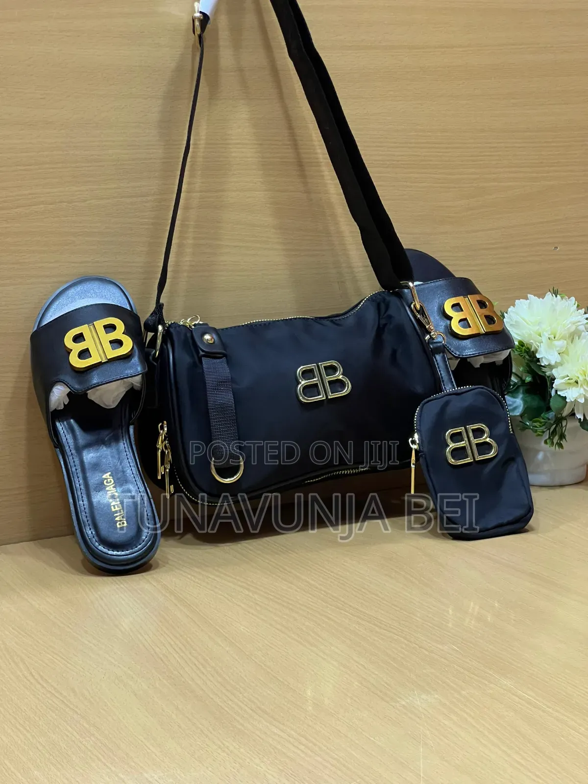 Black  Prada Bag + Sandals
