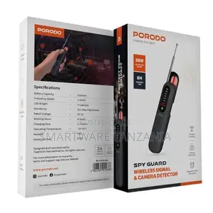 Porodo Spy Guard Wireless Signal Camera Detector - Black