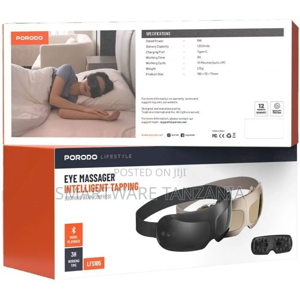 Porodo Lifestyle Eye Massager Intelligent Tapping