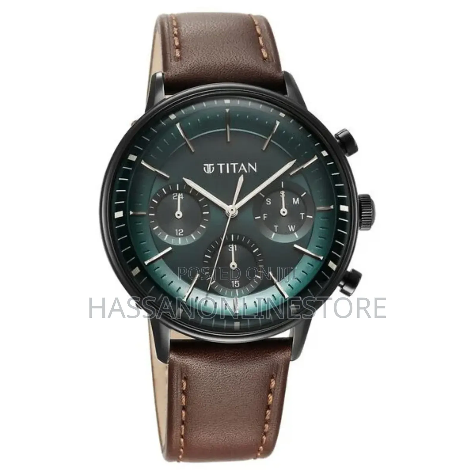 Titan Light Leathers Quartz Multifunction Watch for Men