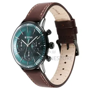 Titan Light Leathers Quartz Multifunction Watch for Men