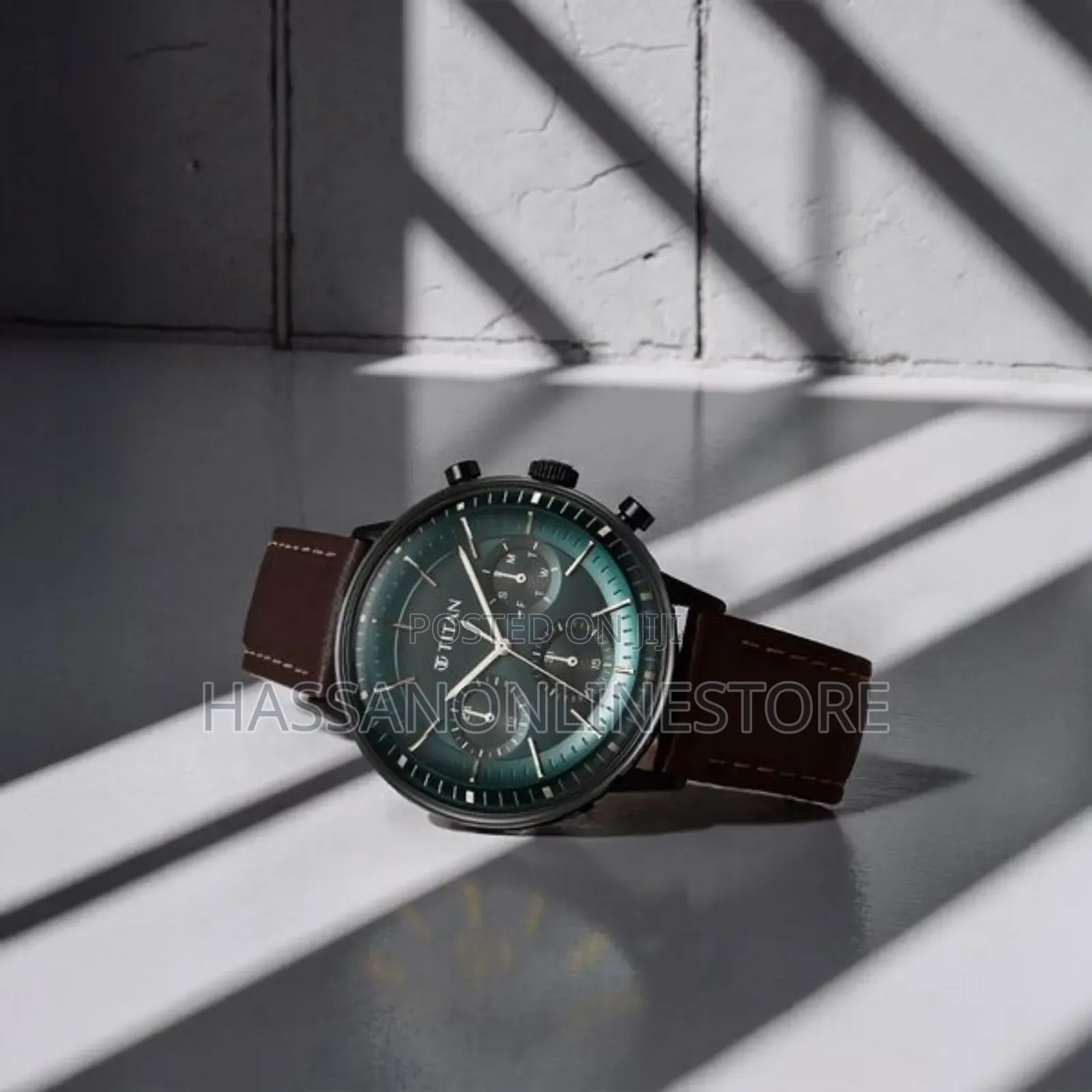 Titan Light Leathers Quartz Multifunction Watch for Men