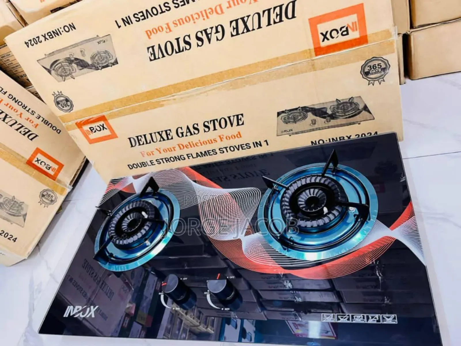 Original Large Inbox a Two-Burner Gas Stove