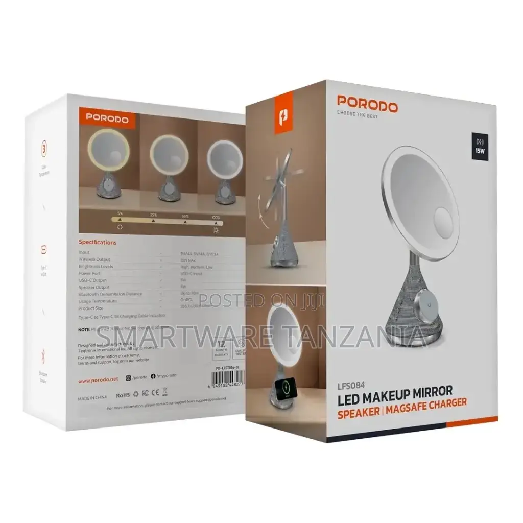 Porodo Multi-Functional Led Makeup Mirror