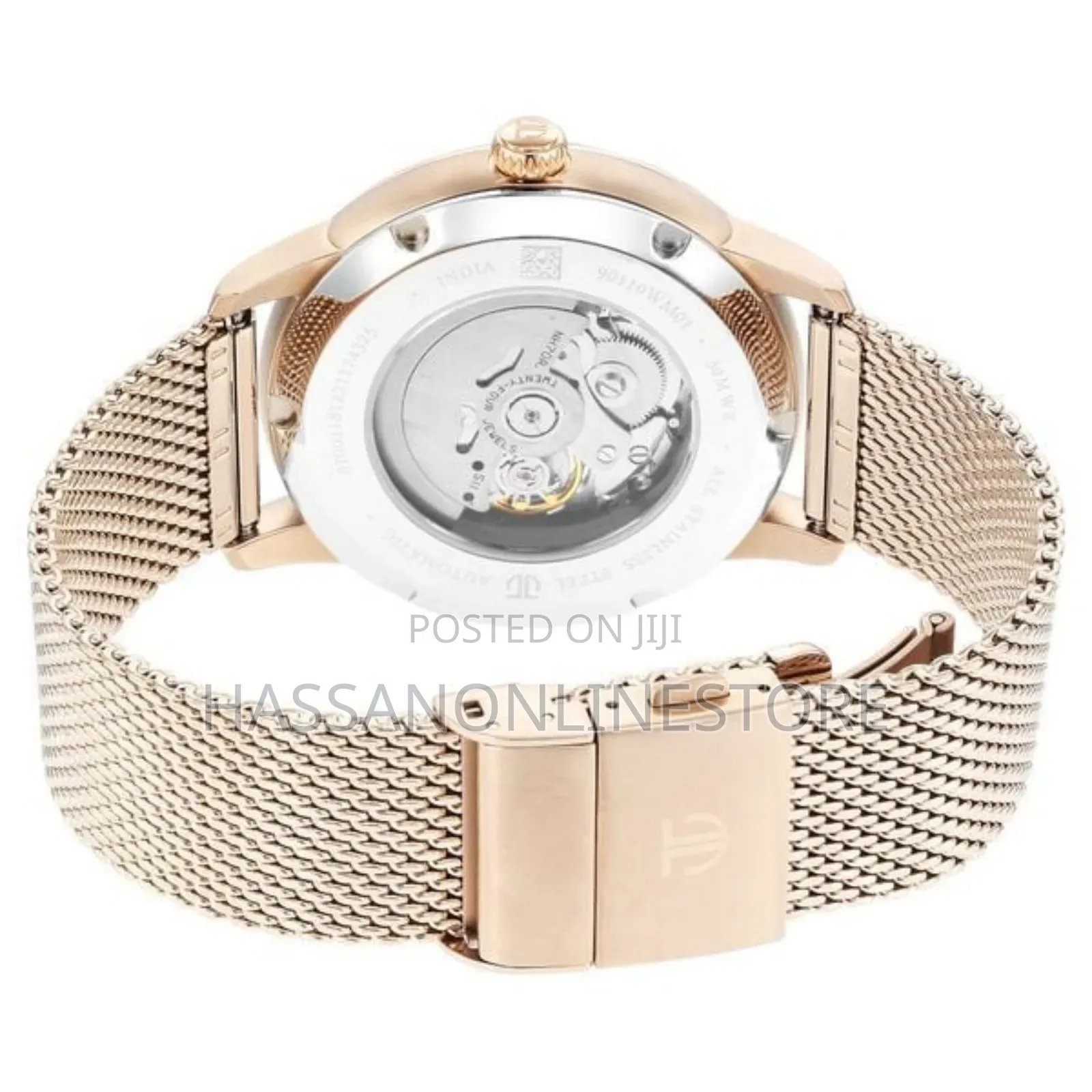 Titan Skeletal Automatic Gold Dial Gold Watch