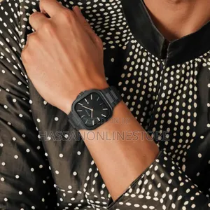 Titan Classique Slim Square Quartz Analog With Date Black