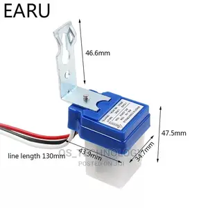 AUTO PHOTOSWITCH SENSOR.Mchana OFF Na Usiku ON Yenyewe Auto.