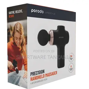 Porodo Precision Handheld Massager, 4 Interchangeable Head