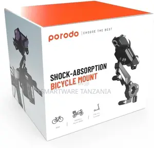 Porodo 360° Rotatable Bike Phone Mount - Black