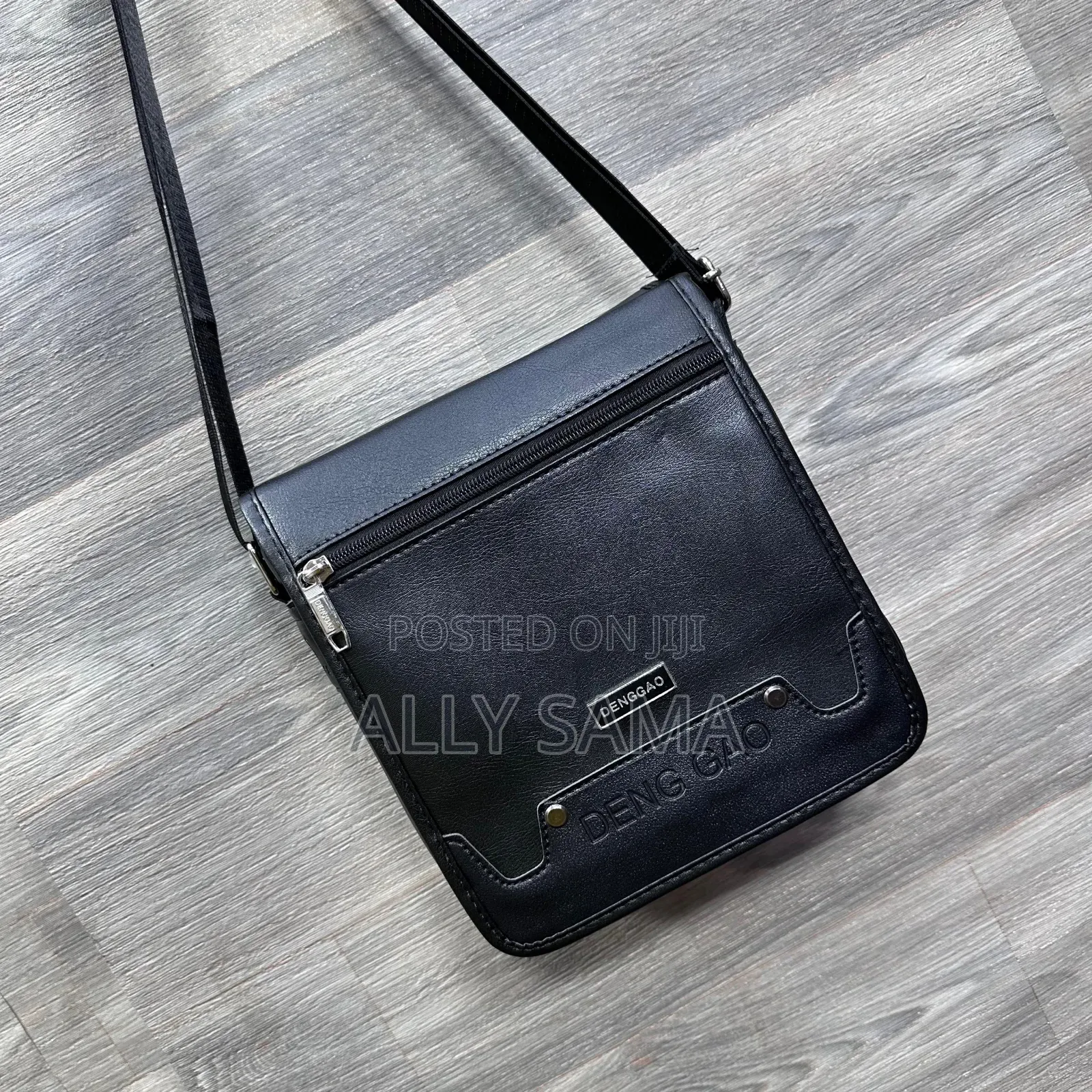 Unisex Bag Full Black Material Leather
