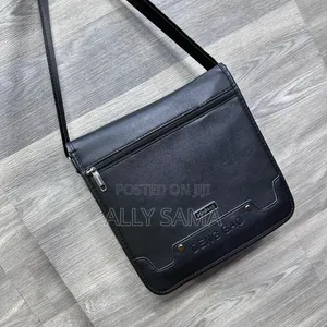 Unisex Bag Full Black Material Leather