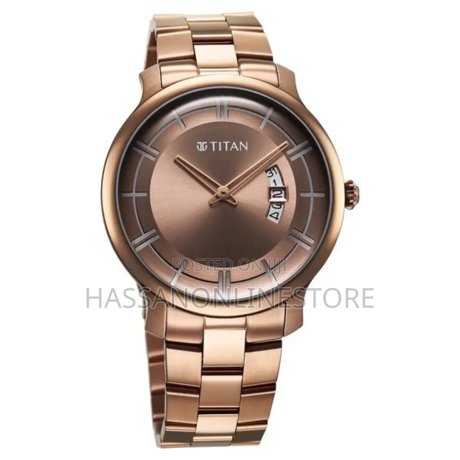 Titan Clasique Slim Quartz Analog Date Coffee Brown Watch