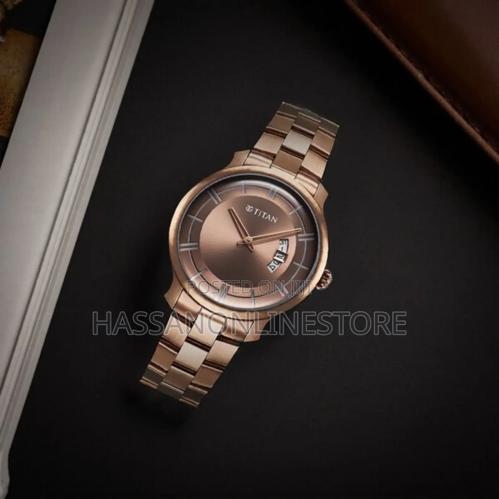 Titan Clasique Slim Quartz Analog Date Coffee Brown Watch