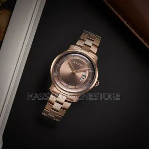 Titan Clasique Slim Quartz Analog Date Coffee Brown Watch