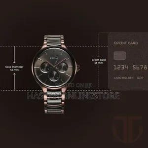 Titan Ceramic Fusion Multifunction Black Dial Watch for Men