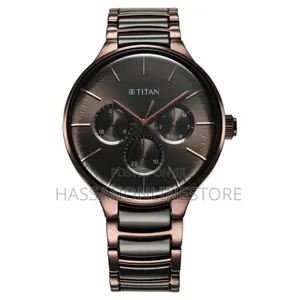 Titan Ceramic Fusion Multifunction Black Dial Watch for Men