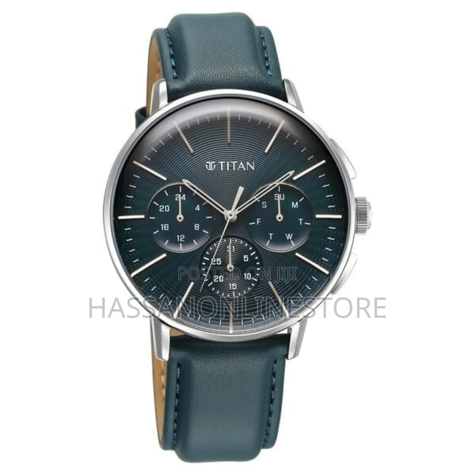 Titan Light Leathers Multifunction Silver Dial Watch for Men