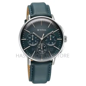 Titan Light Leathers Multifunction Silver Dial Watch for Men