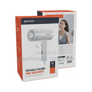 Porodo Folding Ionic Hair Dryer Fast and Frizz-Free Styling