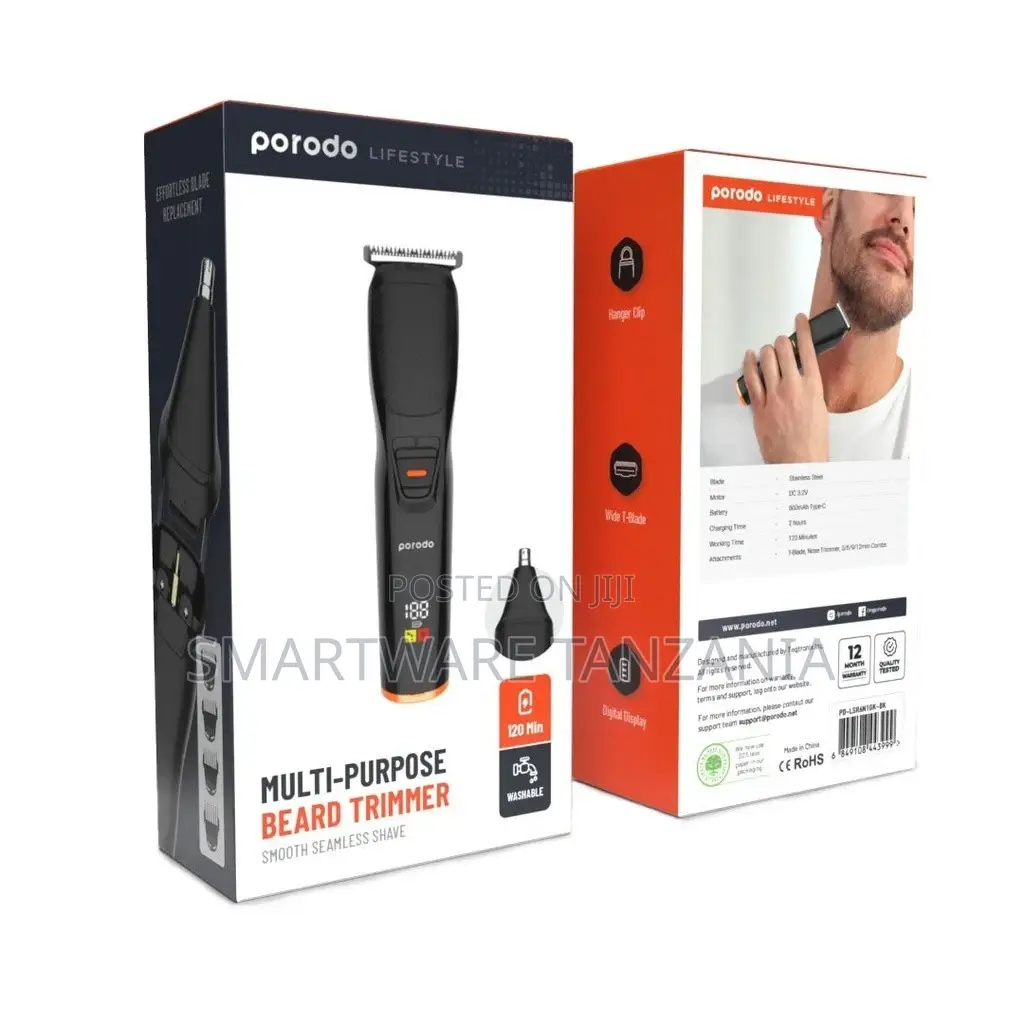 Porodo Multi-purpose Beard Trimmer And Smooth Seamless Shave