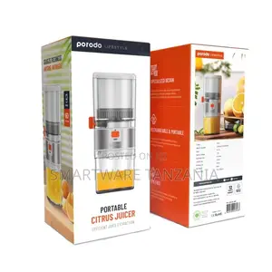 Porodo Lifestyle Portable Slow Juicer 55w - White / Orange