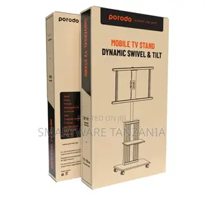 Porodo 32"-75" Tv Floor Stand With Wheels