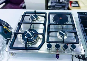 Jiko Stainless Steel 3 Gas + 1 Umeme