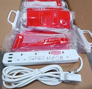 Power King,4-Way Extension Socket Cable With Usb Ports