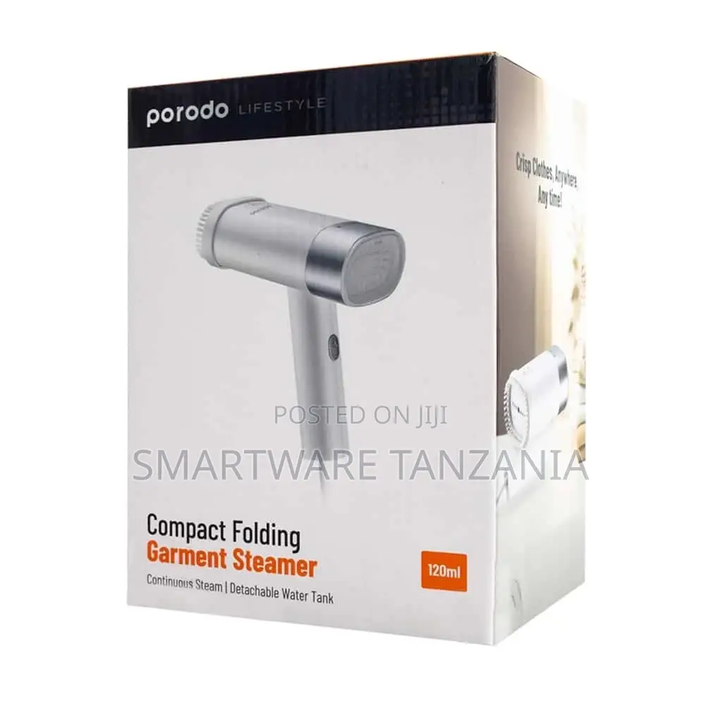 Porodo Foldable Handheld Steamer With Fabric Brush+Water Cup