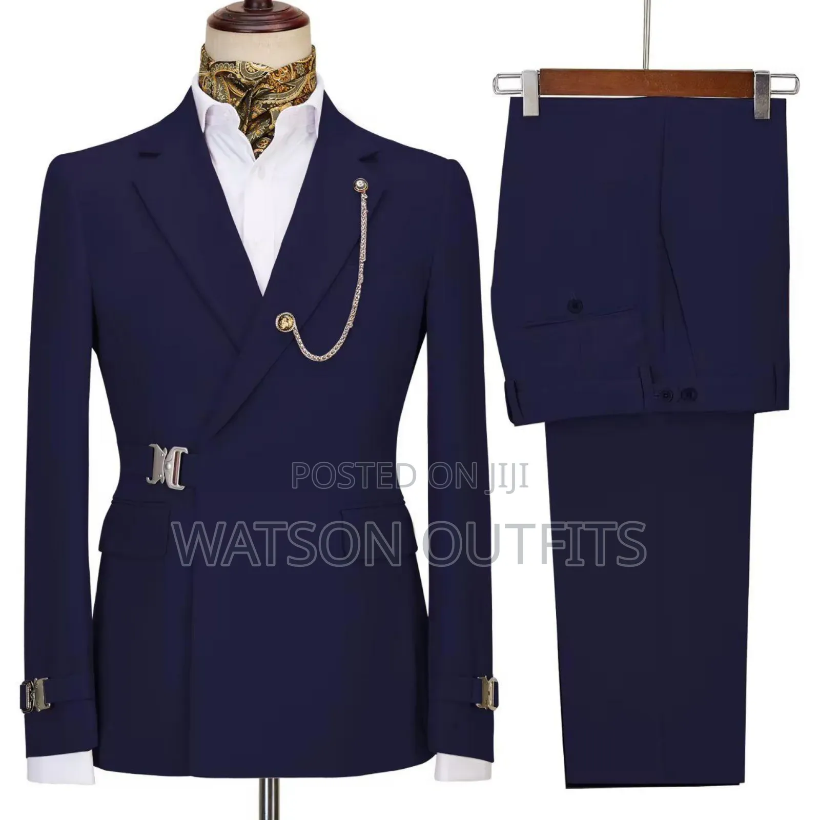 Men's Suits or Suti Ya 2 PCS Ya Buckle Kwenye Jacket
