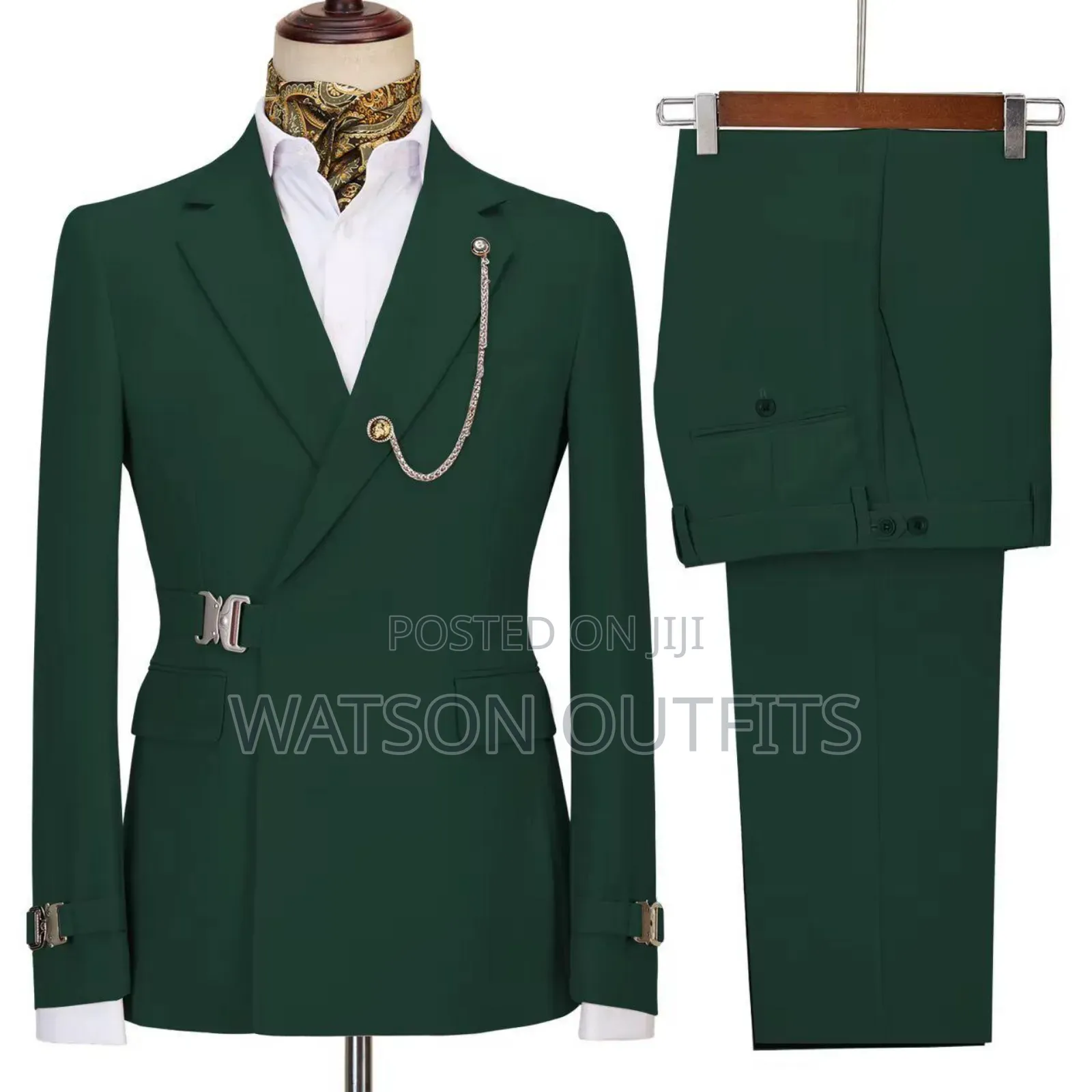 Men's Suits or Suti Ya 2 PCS Ya Buckle Kwenye Jacket