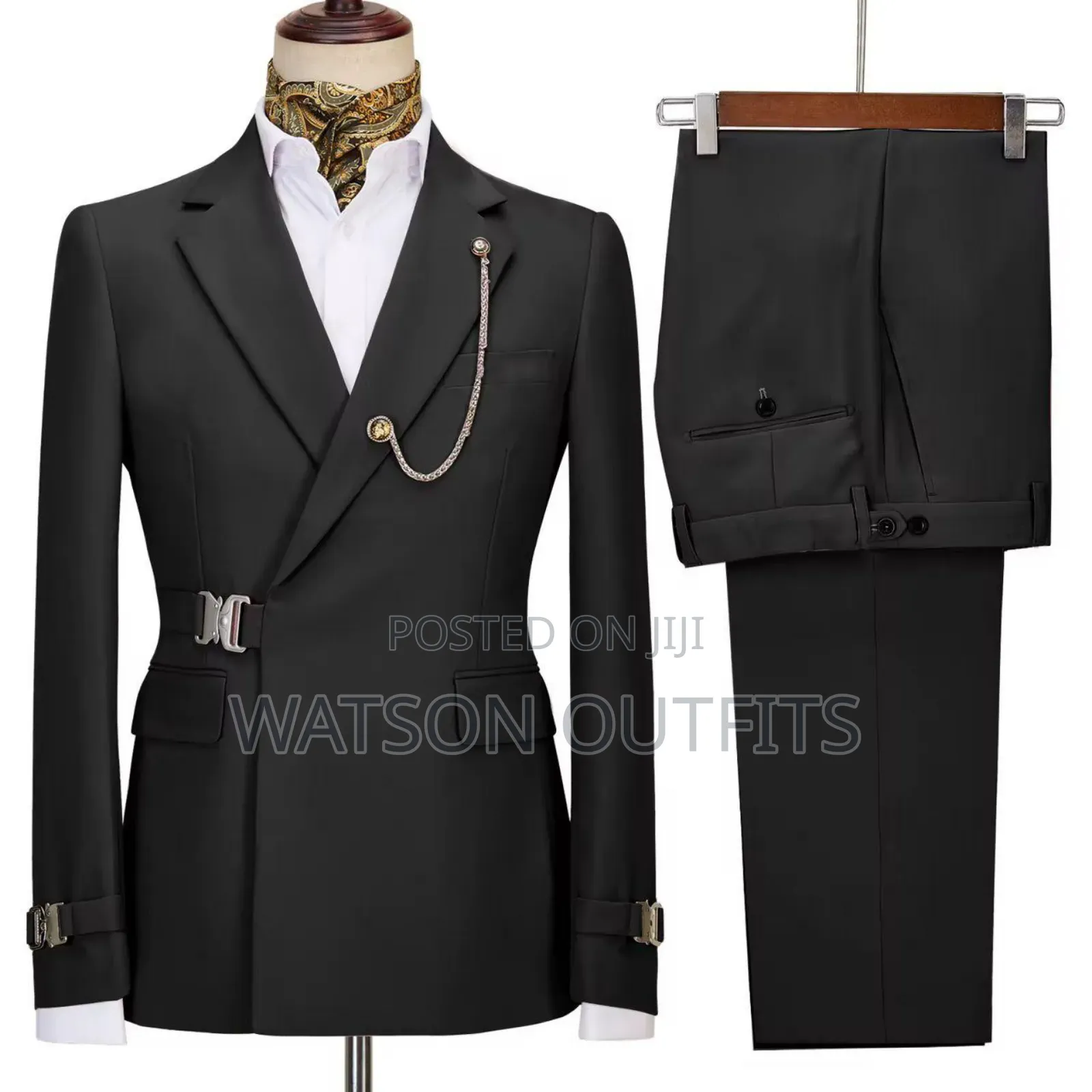 Men's Suits or Suti Ya 2 PCS Ya Buckle Kwenye Jacket