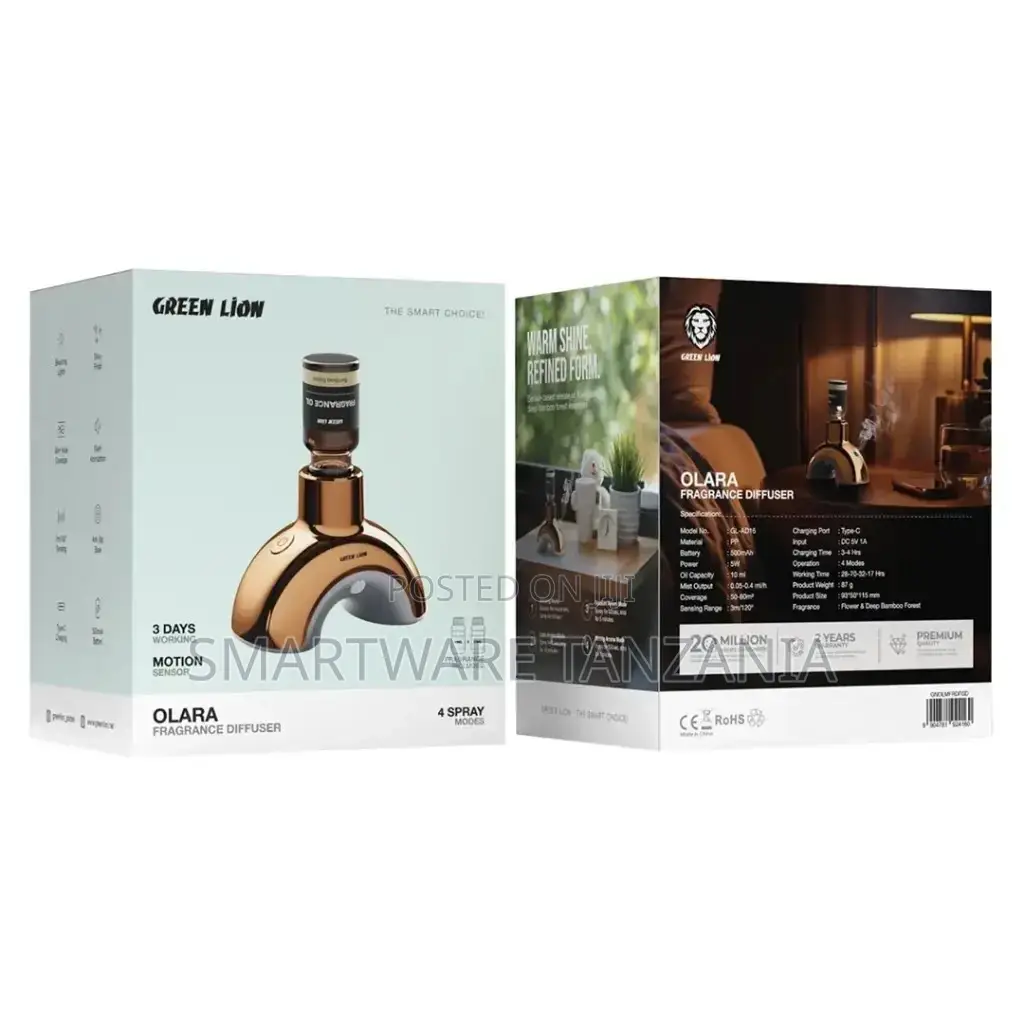 Green Lion Olara Fragrance Diffuser - Gold