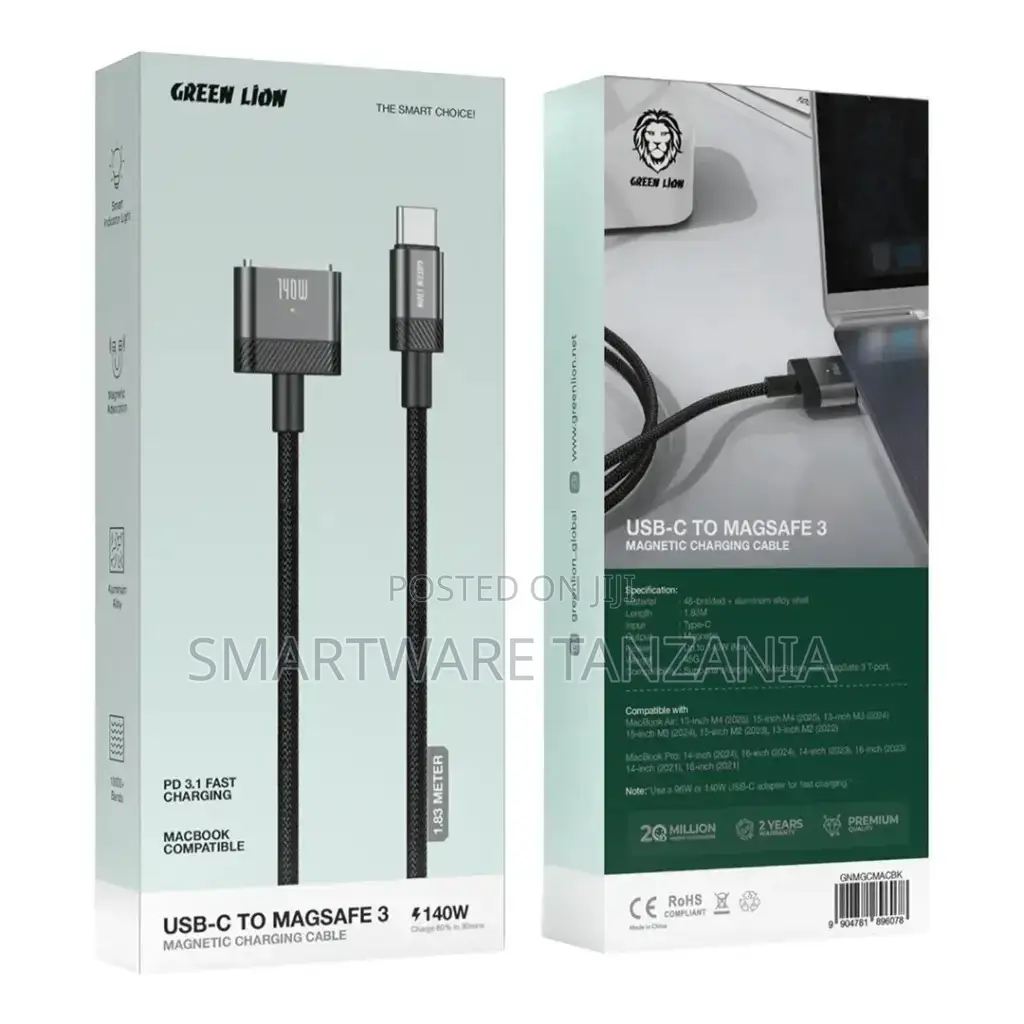 Green Lion Usb-C to Magsafe 3 Magnetic Charging Cable