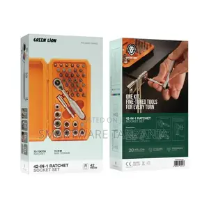 Green Lion 42-in-1 Ratchet Socket Set - Black