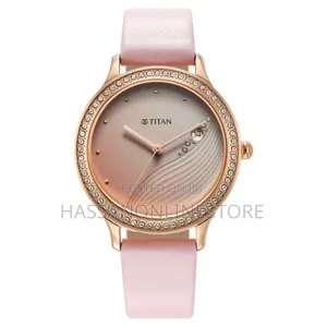 Titan Purple Glam It Up Pink Dial Analog With Date Watch