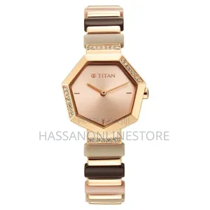 Titan Glitz Rose Gold Dial Analog Watch for Women