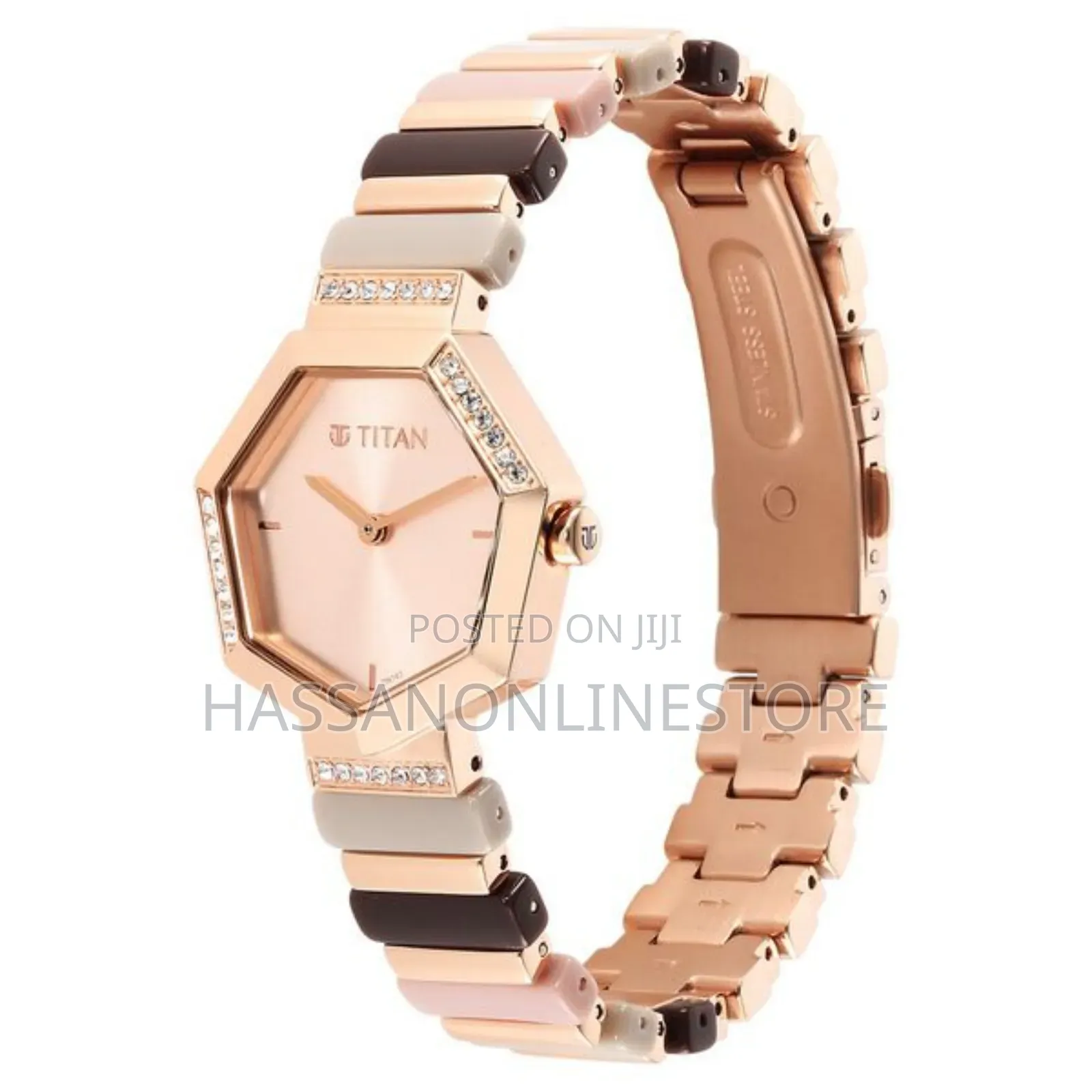 Titan Glitz Rose Gold Dial Analog Watch for Women