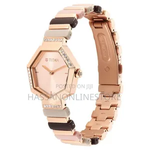 Titan Glitz Rose Gold Dial Analog Watch for Women