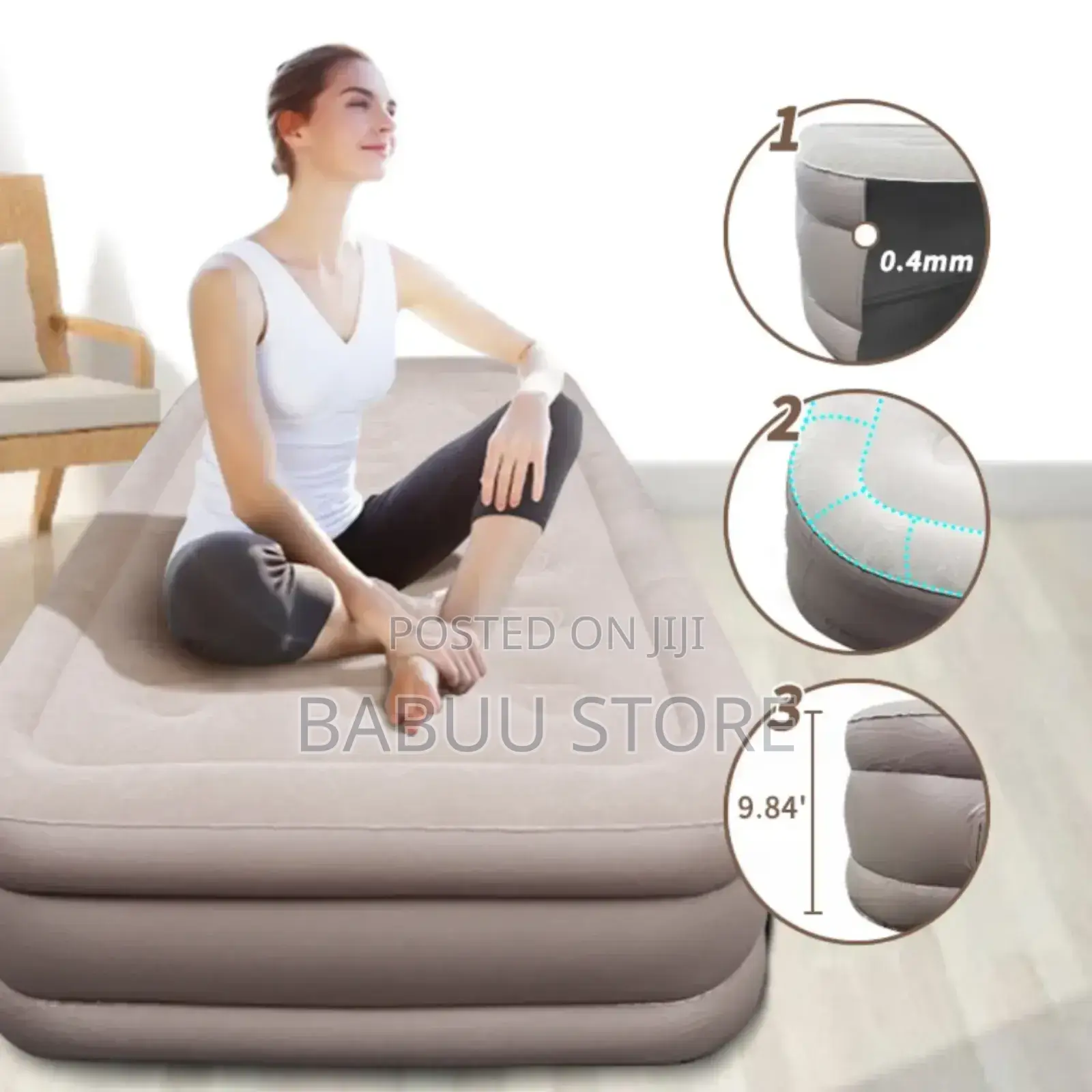 Airbed With Building Home