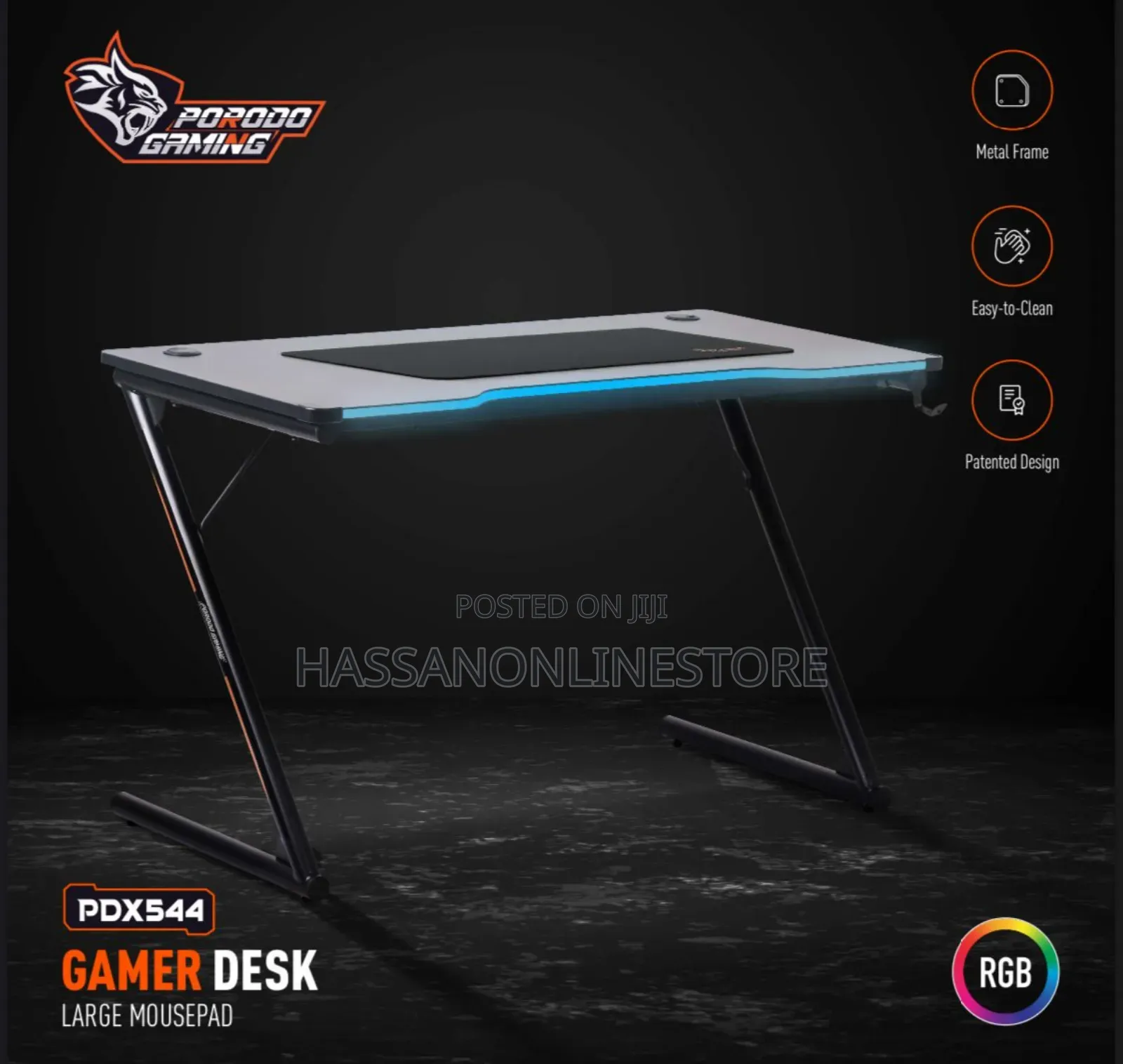 Porodo Gaming Pdx544 Gaming Desk - Black