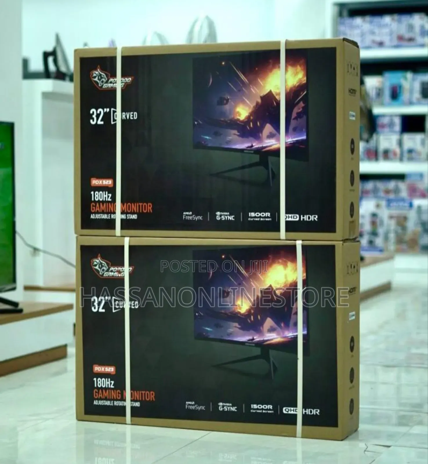 Porodo Pdx523 32" Curved Gaming Monitor 180hz