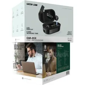 Green Lion Gm-85x 3 in 1 Wireless Microphone - Black
