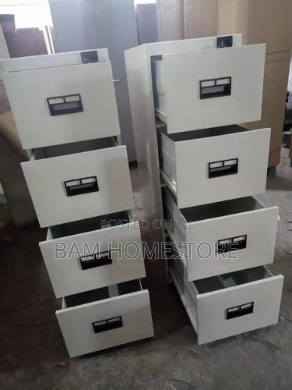 4 Metal Lockable Drawers